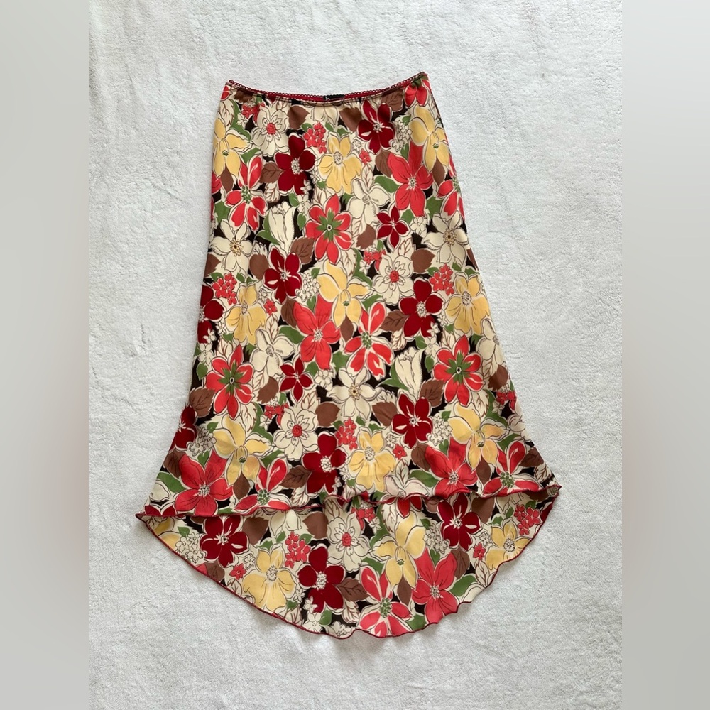b Sportswear Floral High-Low Skirt